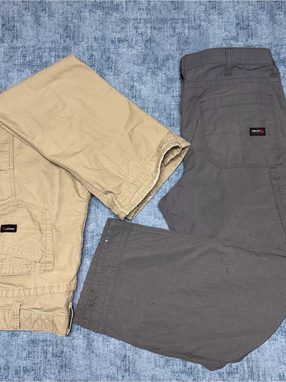 Ariat FR Men's Two-Pack Cargo Work Pants — Khaki & Charcoal